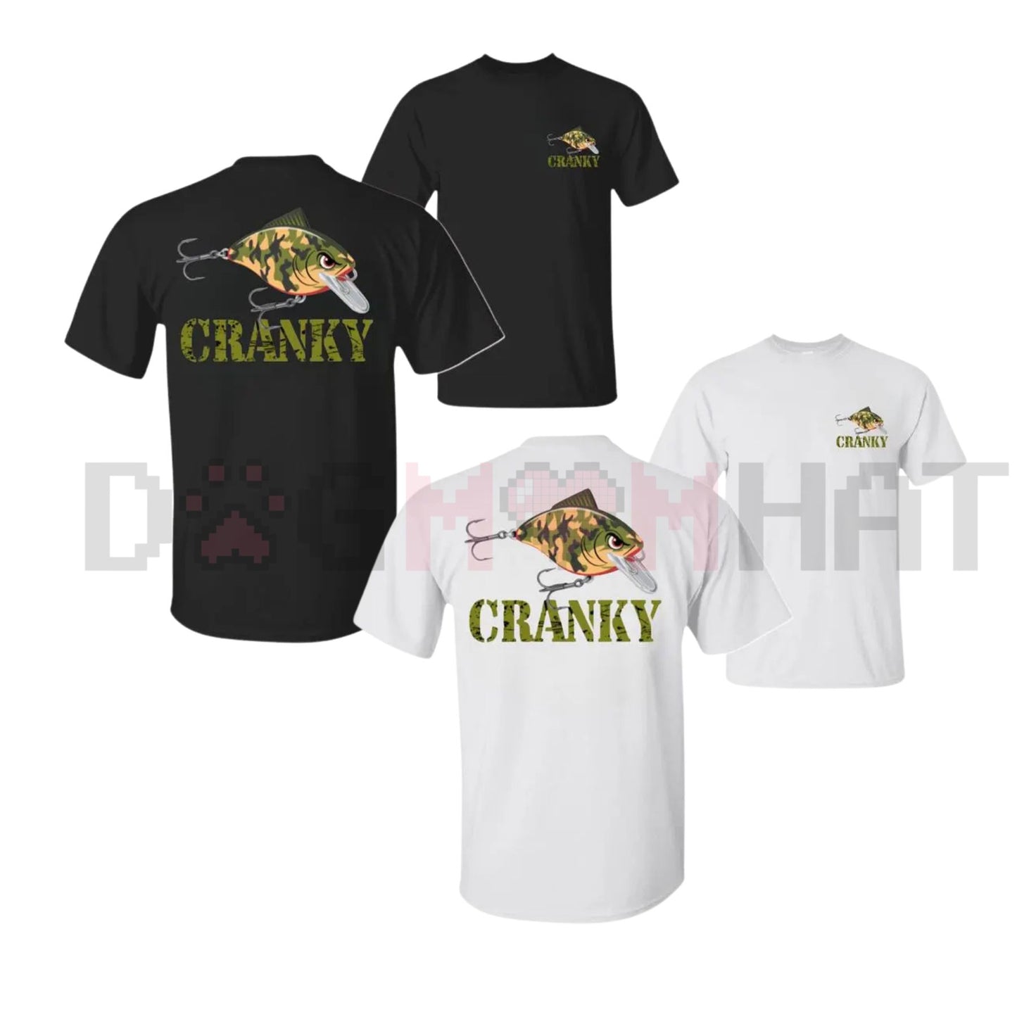 Crankbait T-Shirt – Fishing Lure Graphic Tee | Camo Bass Fishing Humor for Men - Dogmomhat