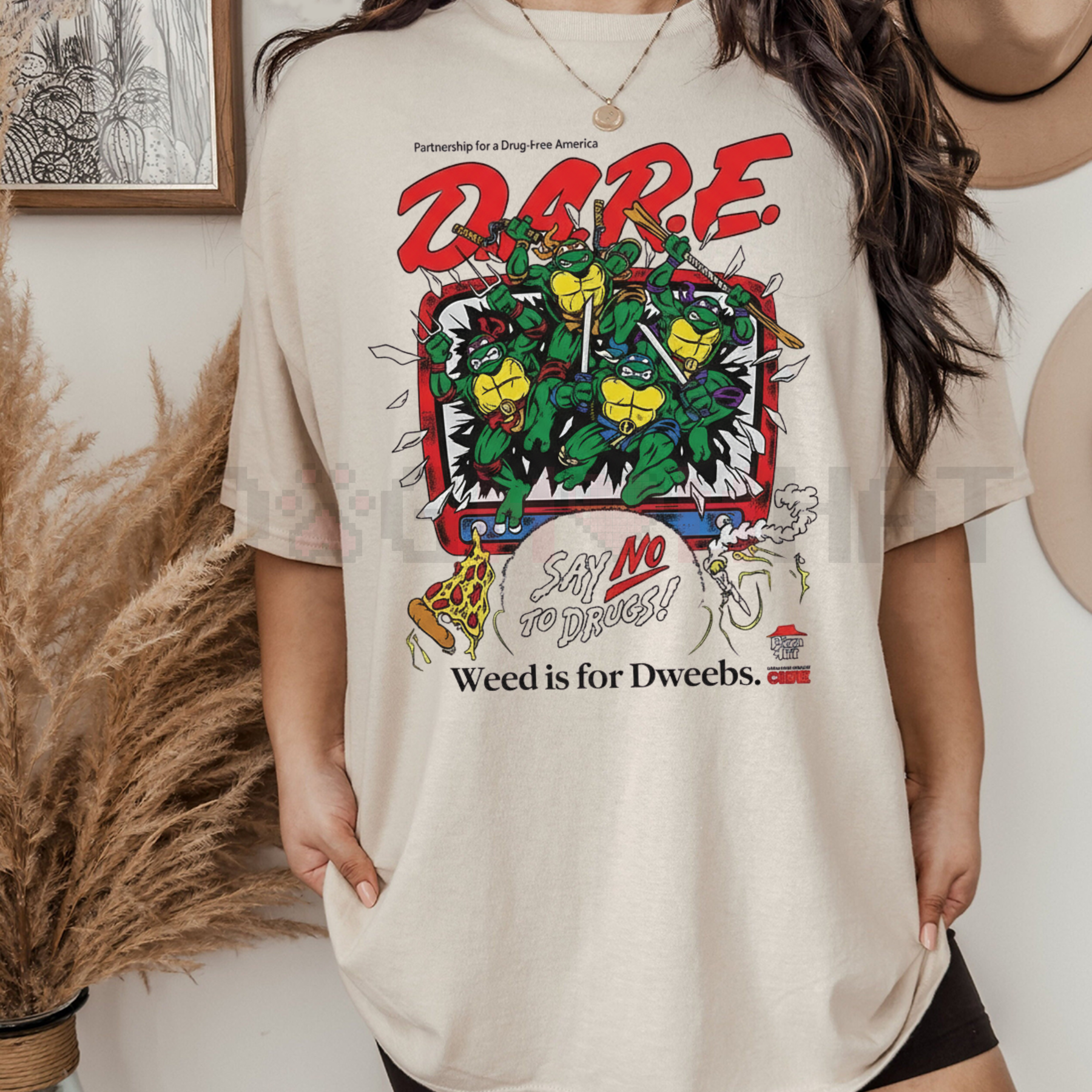 DARE Say No To Drugs Ninja Turtles T-Shirt - dogmomhat