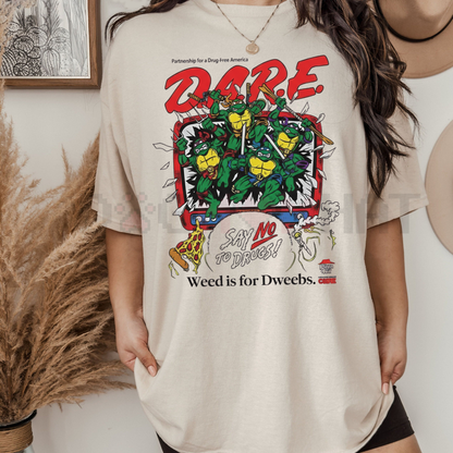 DARE Say No To Drugs Ninja Turtles T-Shirt - dogmomhat