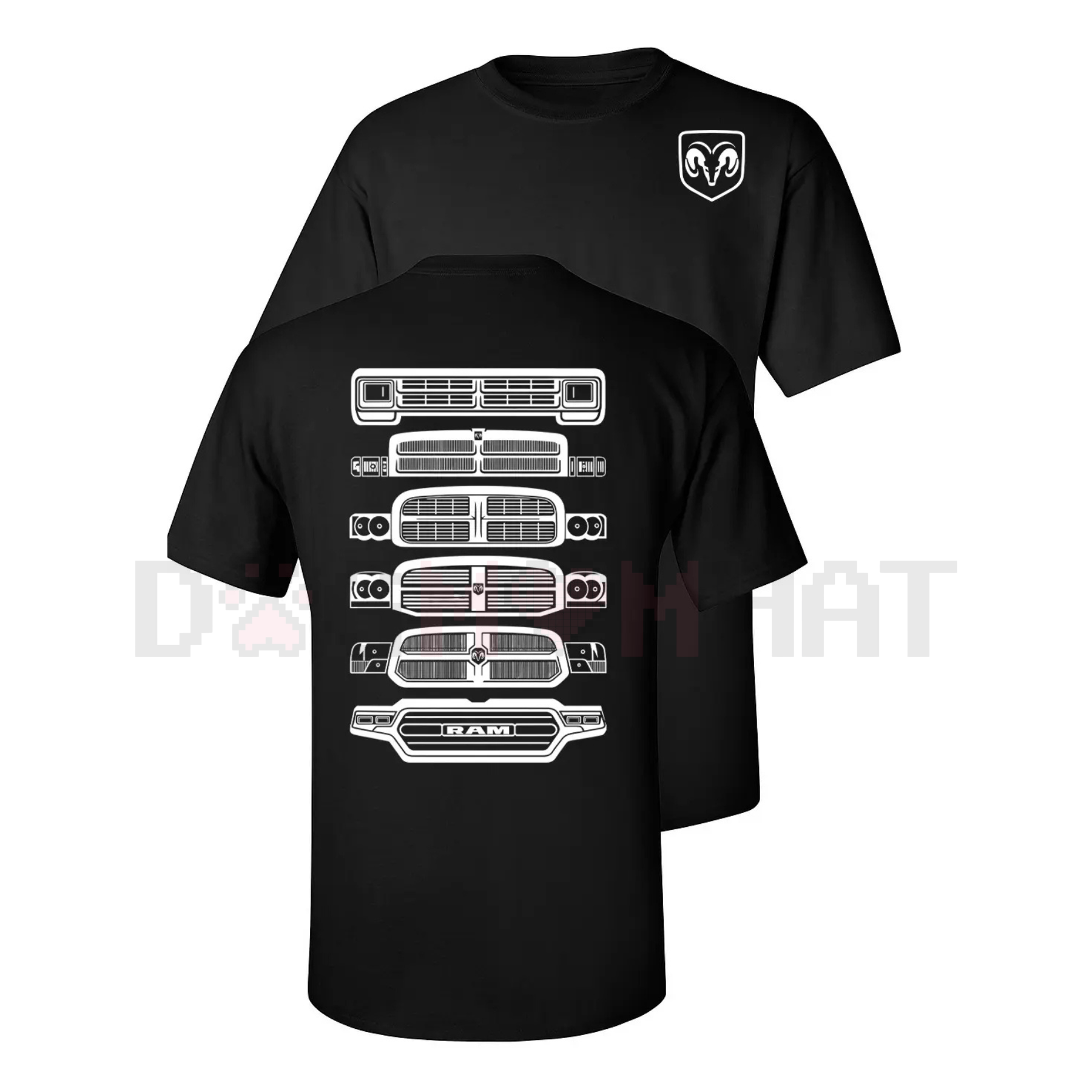 Dodge Ram Grille Evolution Graphic Tee - dogmomhat