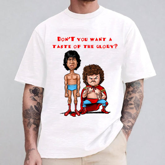 "Don't You Want a Taste of the Glory" Nacho Funny Movie Tee – Vintage Outfit - Dogmomhat