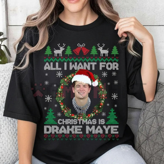 Drake Maye Throwback Rookie T-Shirt – Distressed Vintage Quarterback Streetwear Tee-Dogmomhat
