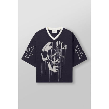 Drippy Skull Jersey – Unique Skull Graphic Tee, Hip-Hop Streetwear - Dogmomhat