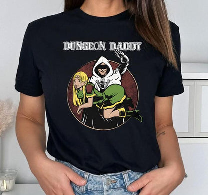Dungeon Daddy T-Shirt – Funny Unisex Crewneck Tee for Men & Women, Casual Summer Party Top - Dogmomhat