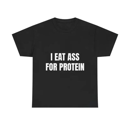 "EAT PROTEIN" Workout T-Shirt - Funny Gym Tee for Lifters & Bros - Dogmomhat