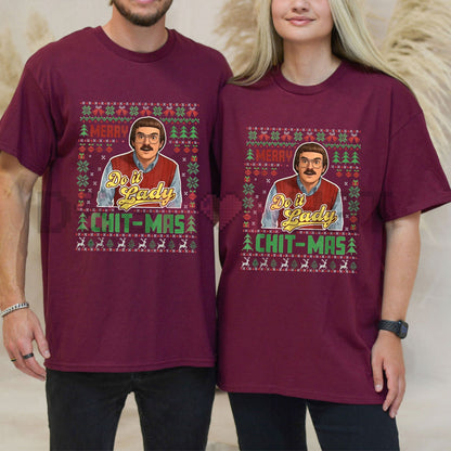 Edgy 'I Do It For The Ho's' Funny Retro Christmas T-Shirt – Unisex Cotton Fabric for Adult, Kids, Youth, Naughty Santa Slogan Tee - Dogmomhat