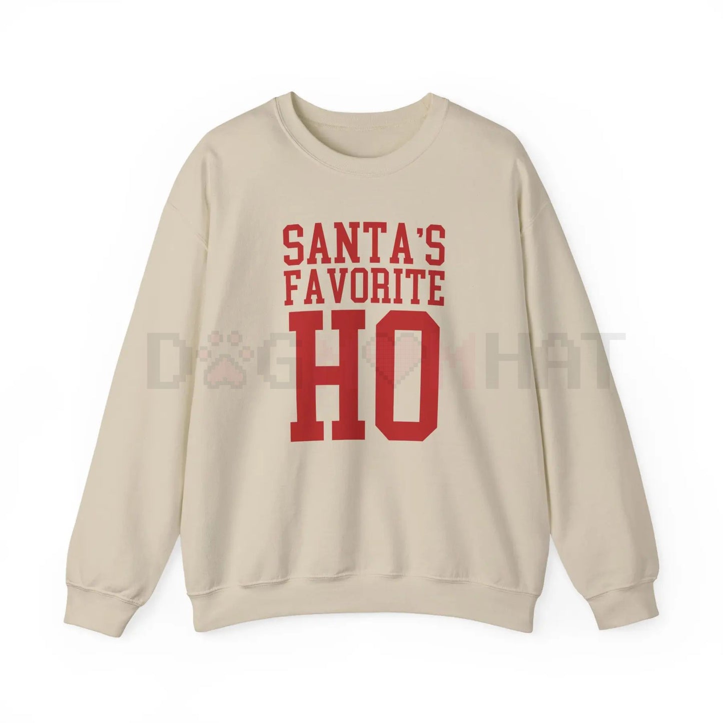 Edgy 'Santa's Favorite Ho' Viral Christmas Crewneck - Dogmomhat