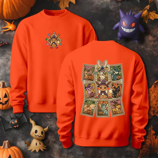 Eevee Halloween Evolutions T-Shirt – Cute Spooky Umbreon, Espeon, Sylveon Graphic Tee for Fans - Dogmomhat