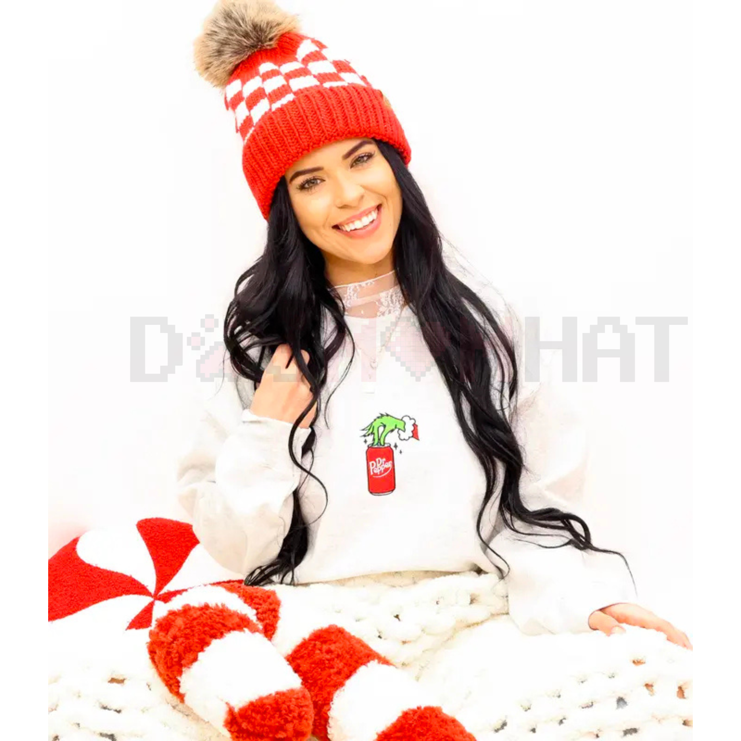 Embroidered Christmas Drink Sweatshirt - dogmomhat