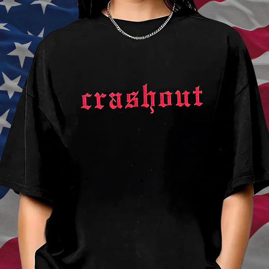 Embroidered 'Crashout' T-Shirt – Unisex Modern Classic Fit - dogmomhat