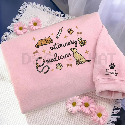 Embroidered Veterinary Medicine Shirt - dogmomhat