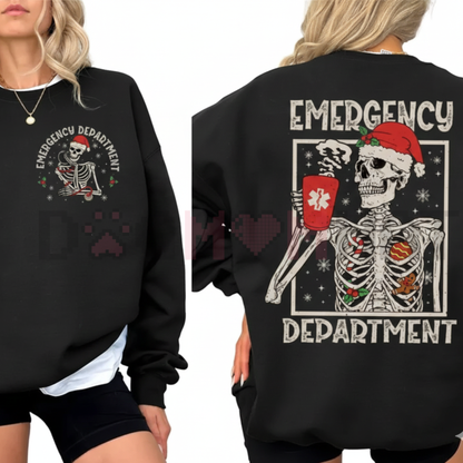 Emergency Department Christmas Sweatshirt - dogmomhat