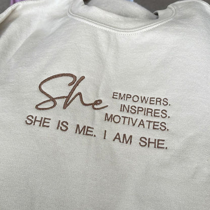Empowering Mom Sweatshirts Embroidered, Mama Sweatshirt, Positive Hoodie, Empowering Sweatshirt, Mother's Day Gift