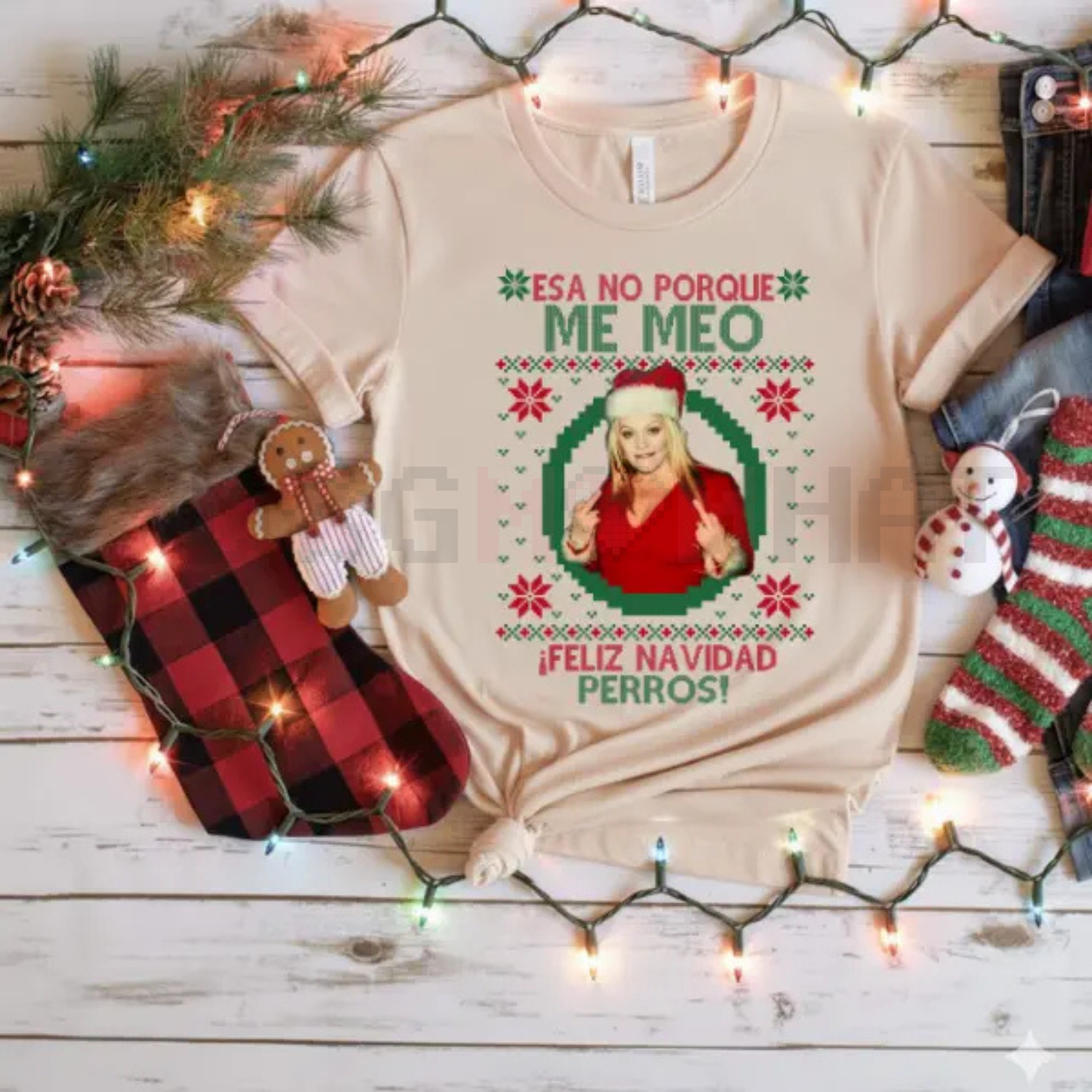 "Eso No Porque Me Meo" Funny Quote Tee – Unisex Full Color Graphic Shirt