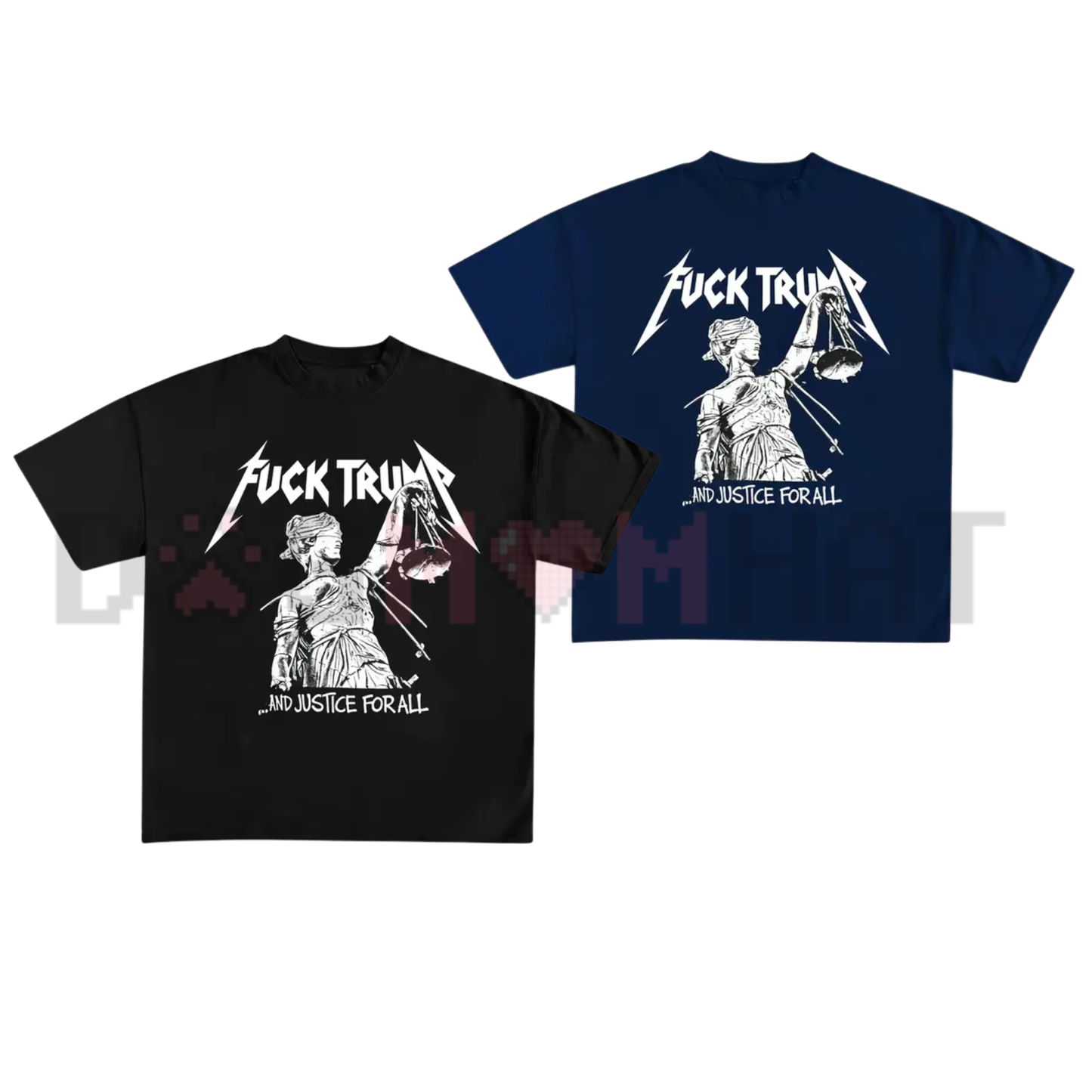 F Trump "Justice For All" Vintage Rock Graphic Tee - Teezioo