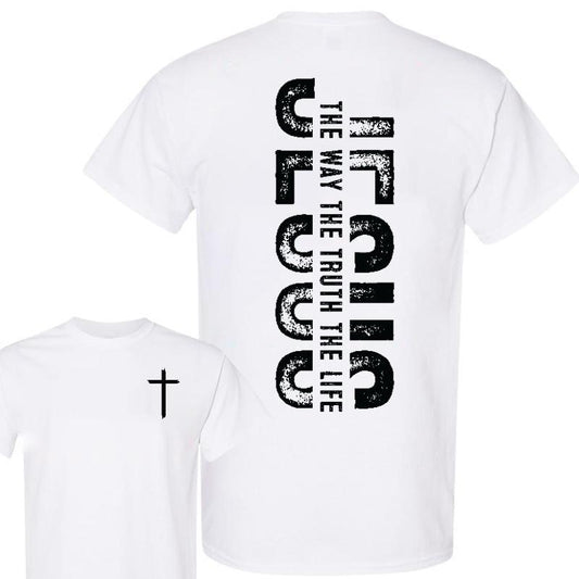 Fashion-Forward Faith T-Shirt – Minimalist Cross & Religious Quote Tee - Dogmomhat