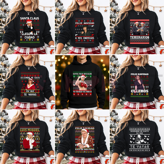 Feliz Navidad Sweatshirt – Mexican Christmas Gift & Funny Holiday Crewneck for Him & Her - dogmomhat