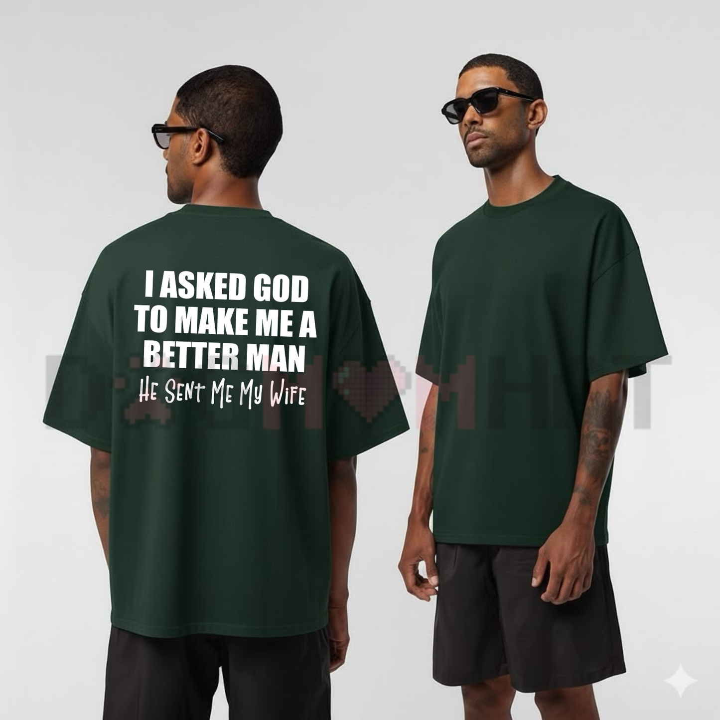 Front view of the Christian Faith Inspirational Graphic Tee showing the bold faith-forward design - dogmomhat