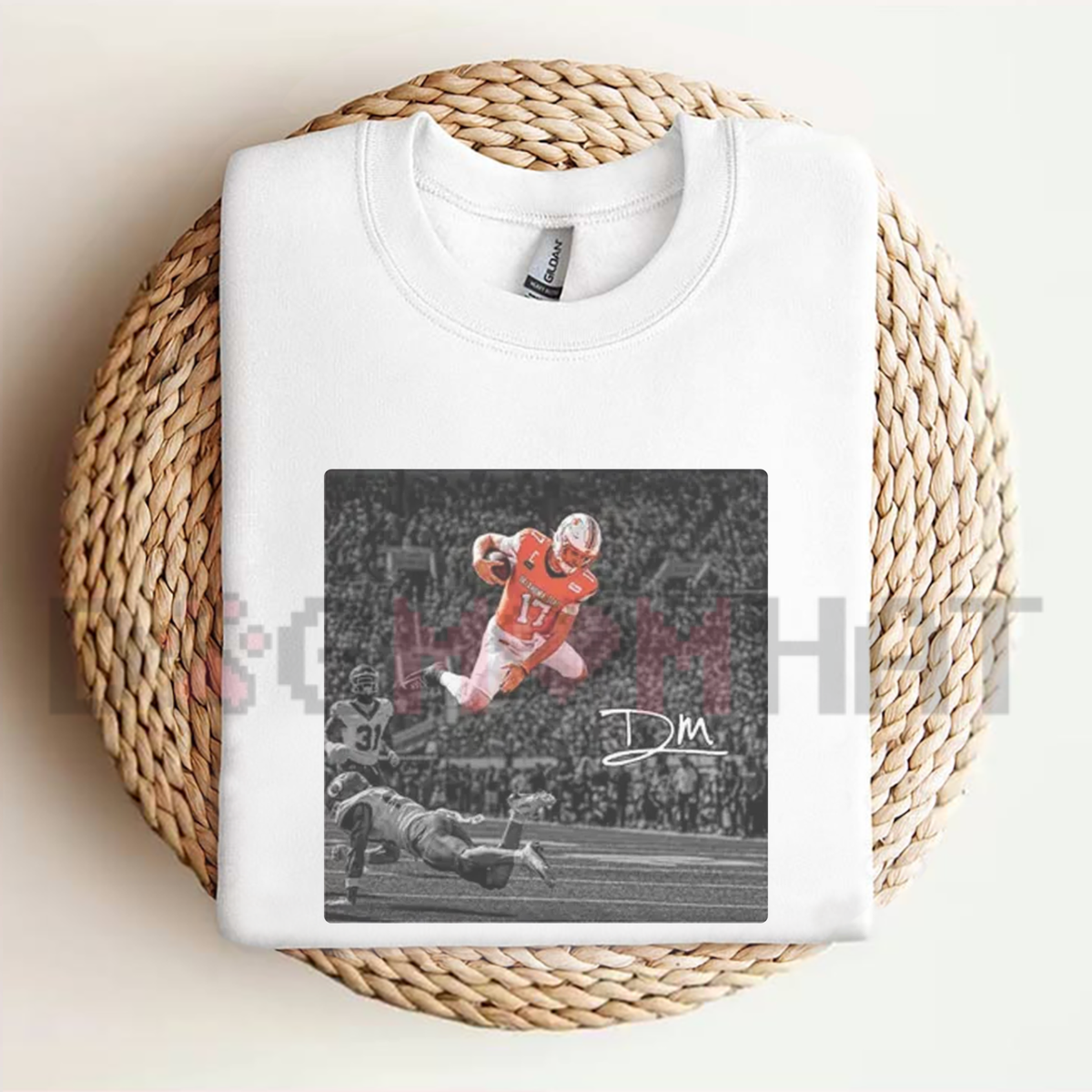 Front view of the Drew Mestemaker Oklahoma Football T-Shirt displaying athletic collegiate typography printed across the chest. - dogmomhat