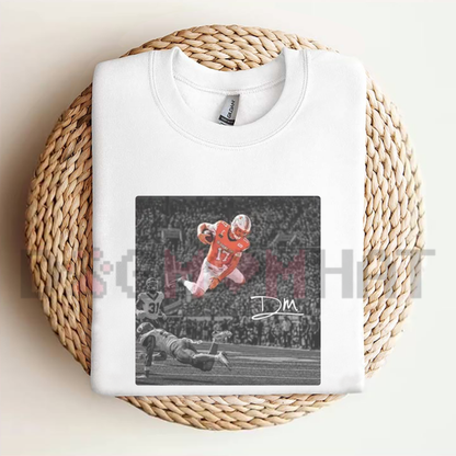 Front view of the Drew Mestemaker Oklahoma Football T-Shirt displaying athletic collegiate typography printed across the chest. - dogmomhat