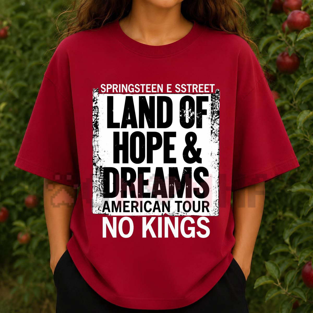 Front view of the Jack Smith No Kings T-Shirt displaying bold political typography and eagle emblem printed across the chest. - dogmomhat