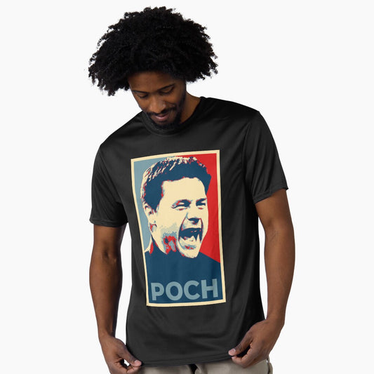 Front view of the Pochettino Hope Classic T-Shirt in a casual setting - Dogmomhat