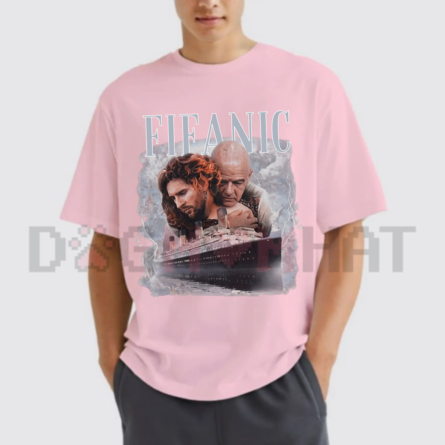 Front view of the Son Of Fifanic Funny T-Shirt showing the bold gaming meme typography design - dogmomhat
