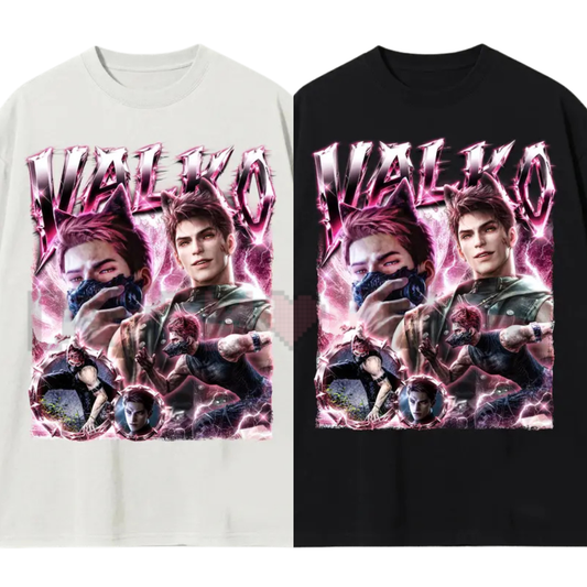 Front view of the Valko Love and Deepspace Graphic Unisex T-Shirt - dogmomhat