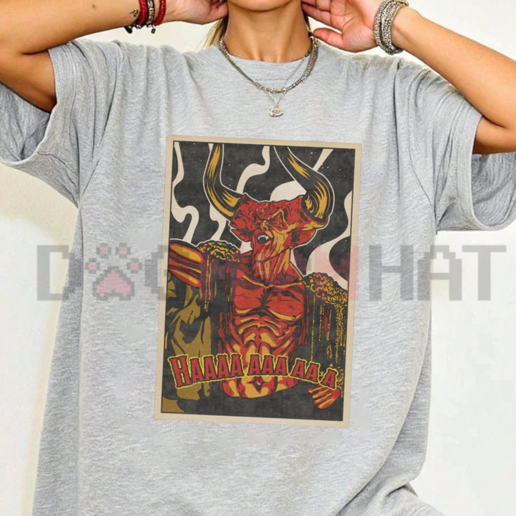 Front view of the Vintage Darkness Tim Curry T-Shirt showing the Lord Darkness movie graphic printed across the chest. - dogmomhat
