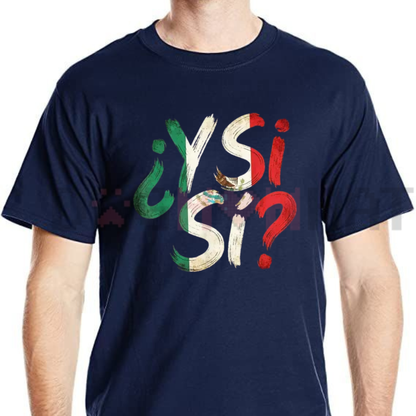 Front view of the ¿Y Sí? Mexico World Champion 2026 Vintage Bootleg Soccer Graphic Tee - dogmomhat