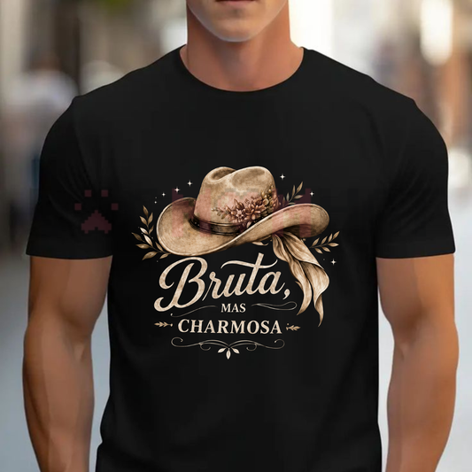 Front view of the soft olive green Wild Yet Charming T-Shirt showing the detailed vintage animal and botanical illustration printed across the chest - dogmomhat