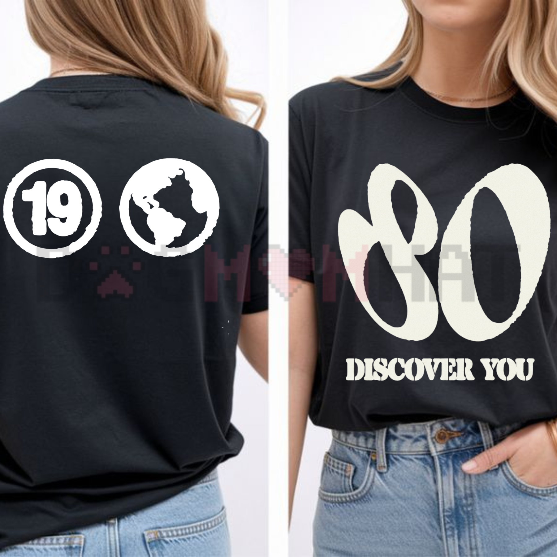 Front view of the washed cream Pacsun Men's Discover You T-Shirt showing the detailed inspirational typography graphic print across the chest - dogmomhat