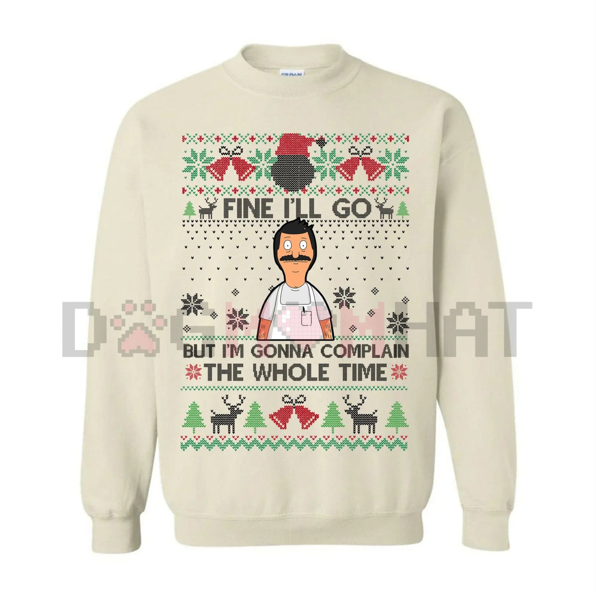 Funny Relatable Holiday Jumper – "I'll Complain The Whole Time" Introvert Christmas Gag Gift-Dogmomhat