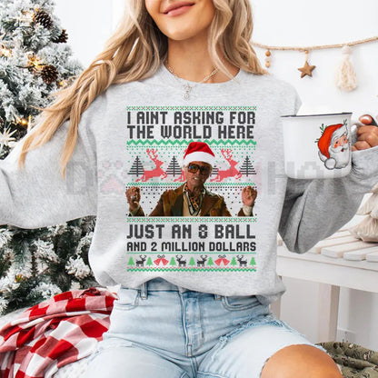 Funny The Righteous Gemstones '8 Ball & 2 Million' Ugly Christmas Sweatshirt - Dogmomhat