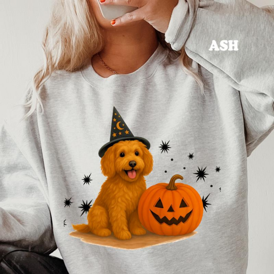 Halloween Witchy Dogs Shirt or Sweatshirt – Cute Unisex Fall Graphic Tee, Relaxed Fit - Part1