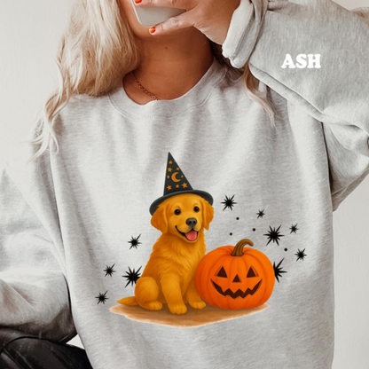 Halloween Witchy Dogs Shirt or Sweatshirt – Cute Unisex Fall Graphic Tee, Relaxed Fit - Part1
