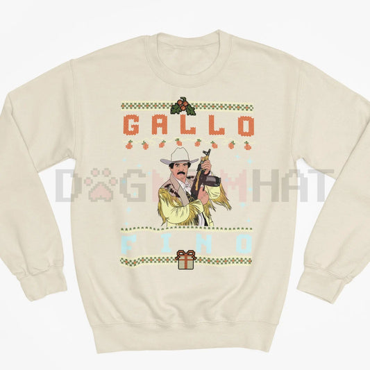 'Gallo Fino' Premium Unisex Sweatshirt – Latin Cultural Pride Jumper, Spanish Slogan Apparel, Cozy Casual Wear - Dogmomhat