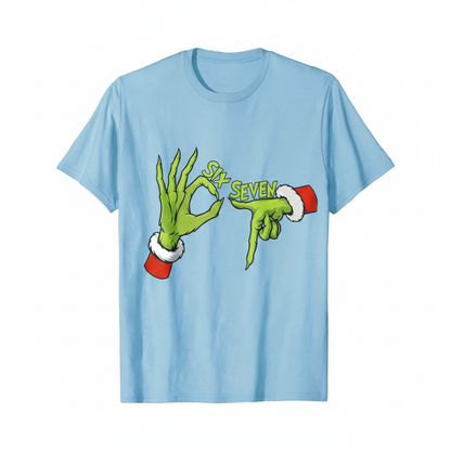 Grinch Hands "Six Seven" Christmas T-Shirt