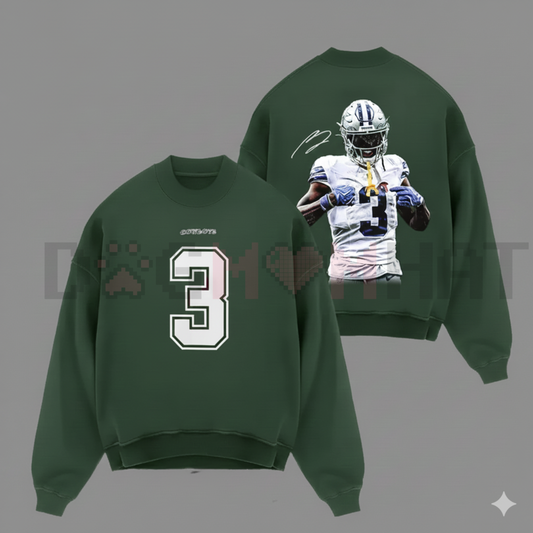 George Pickens "3 Celly" Cotton Sweatshirt - dogmomhat