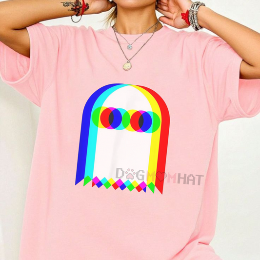 Ghost Trippy Vaporwave T-Shirt – Halloween Techno Rave EDM Party Tee - dogmomhat 