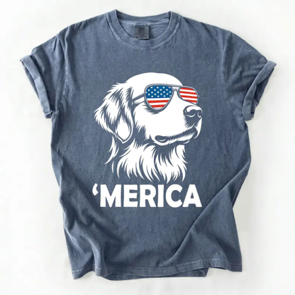 Patriotic Dog 4th of July T-Shirt