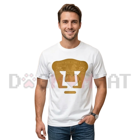 Golden Puma Spirit Graphic T-Shirt – Mexican Soccer Inspired Heritage Tee - Dogmomhat