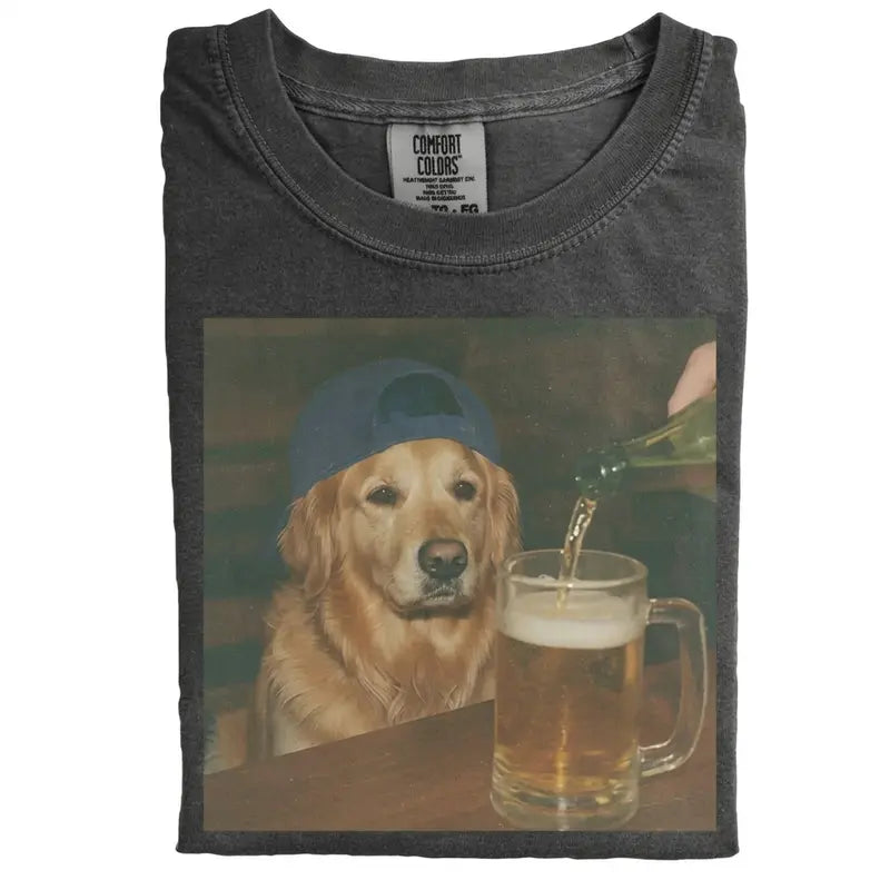 Dog Breeds "Available Beer" Vintage 90s T-Shirt