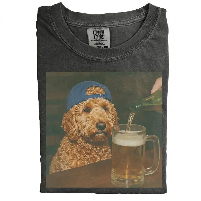 Dog Breeds "Available Beer" Vintage 90s T-Shirt