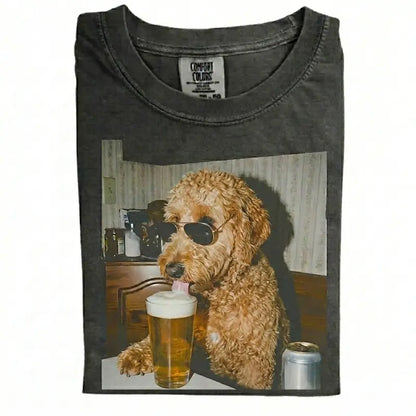 Dog Breeds Available "Drinking Beer" Retro T-Shirt