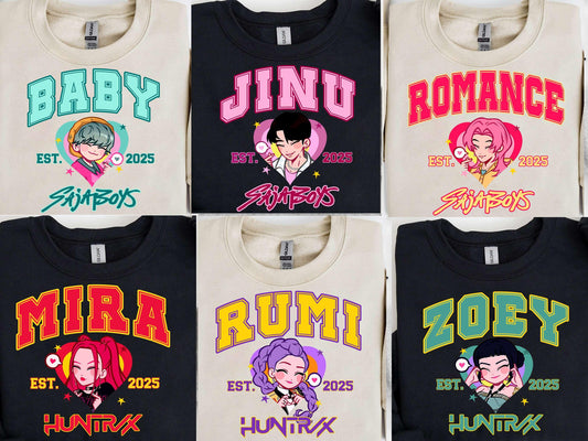 Huntr/x Girl Kpop Demon Hunters Shirt – Saja Girls Fan Tee, Derpy Mira Rumi Zoey Merch - Dogmomhat