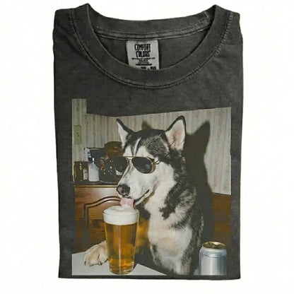 Dog Breeds Available "Drinking Beer" Retro T-Shirt