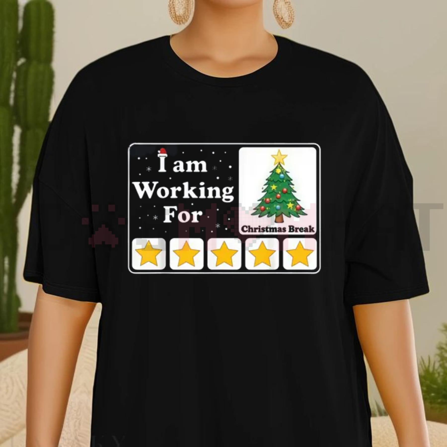 "I Am Working For Christmas Break" Tee - dogmomhat