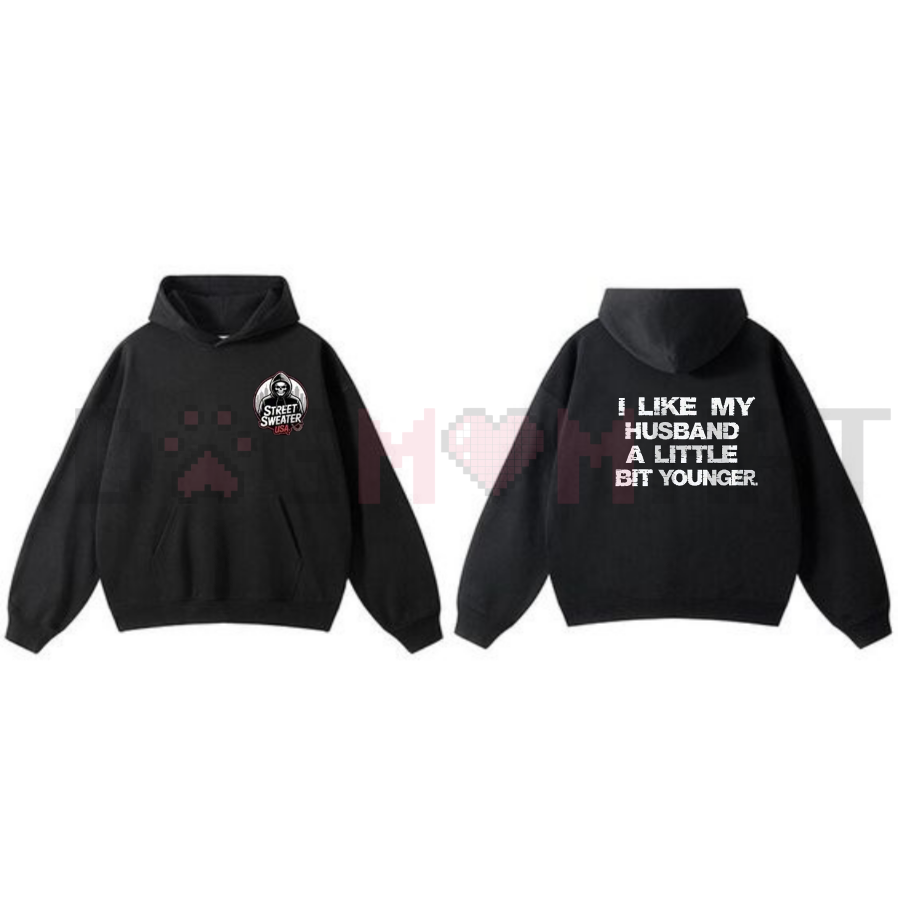 "I Like My Husband A Little Bit Younger" Hoodie – Cozy Pullover Age Gap Humor Gift - dogmomhat