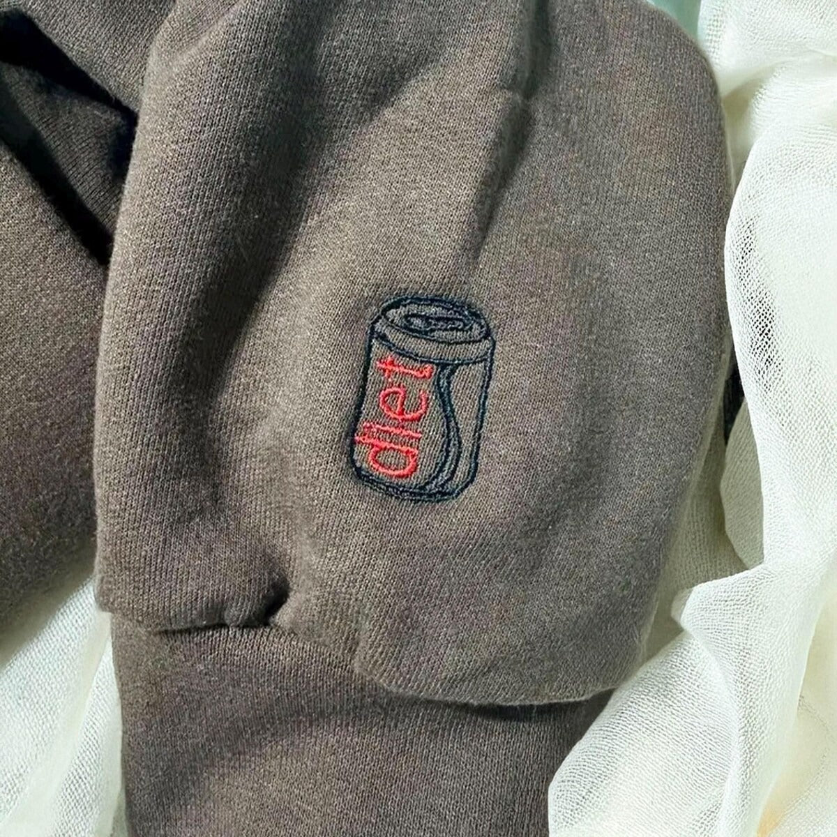 I Need A Diet Coke Embroidered Sweatshirt, Custom Diet Coke Hoodie, Vintage Coke Embroidery, Cute BFF Gift, Trendy Soda Lover Crewneck